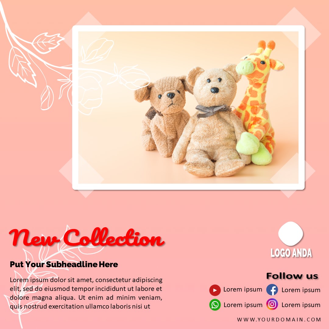 Download Template Feed Pinky Doll Gratis