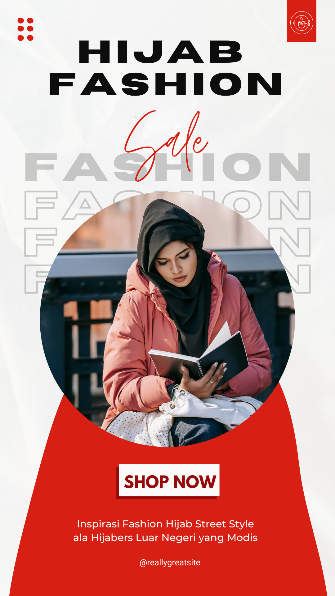 Download Template IG Story Pakaian Wanita Hijab Gratis