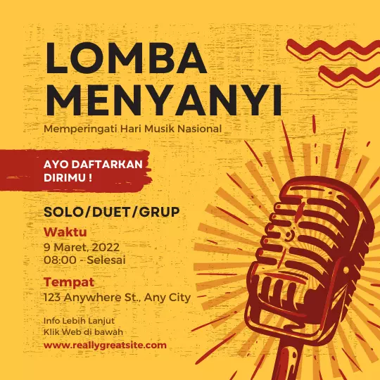 Download Template Poster Lomba Nyanyi Gratis