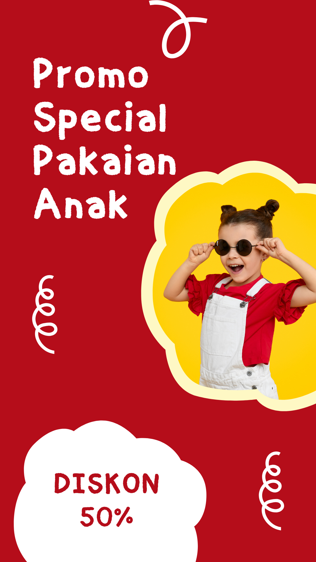 Download Template IG Story Pakaian Anak Diskon 50% Gratis