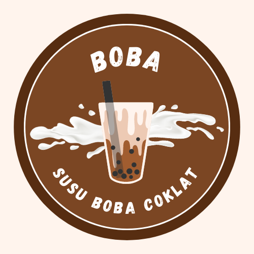 Download Template Logo Boba Modren