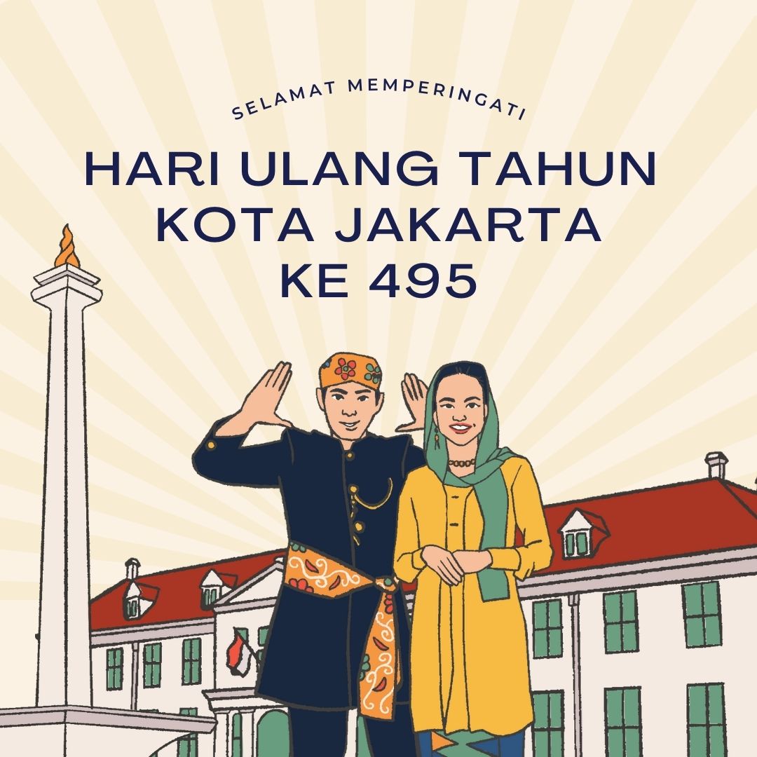 Download Template Kartu Ucapan Part 9 Selamat Memperingati Hari Ulang Tahun Kota Jakarta Ke 495 Kream  Gratis