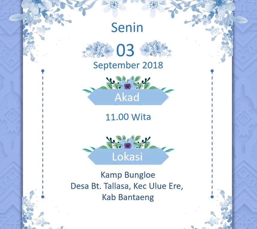 Download Template Undangan Pernikahan Putih Biru Keren Part 5 Gratis