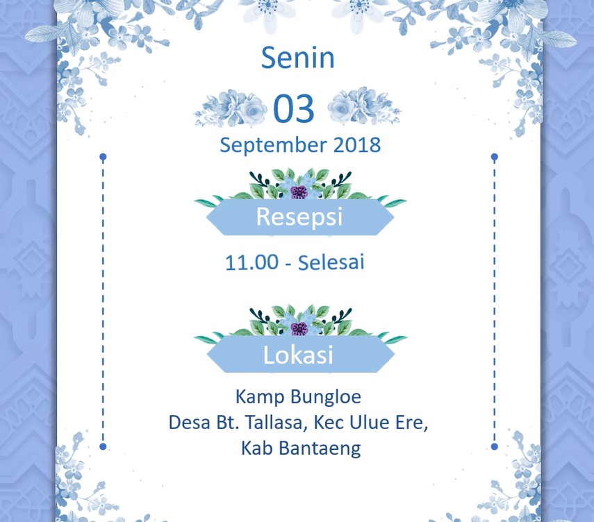 Download Template Undangan Pernikahan Putih Biru Keren Part 6 Gratis